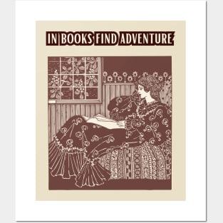 In Book Find Adventure- book worm Posters and Art